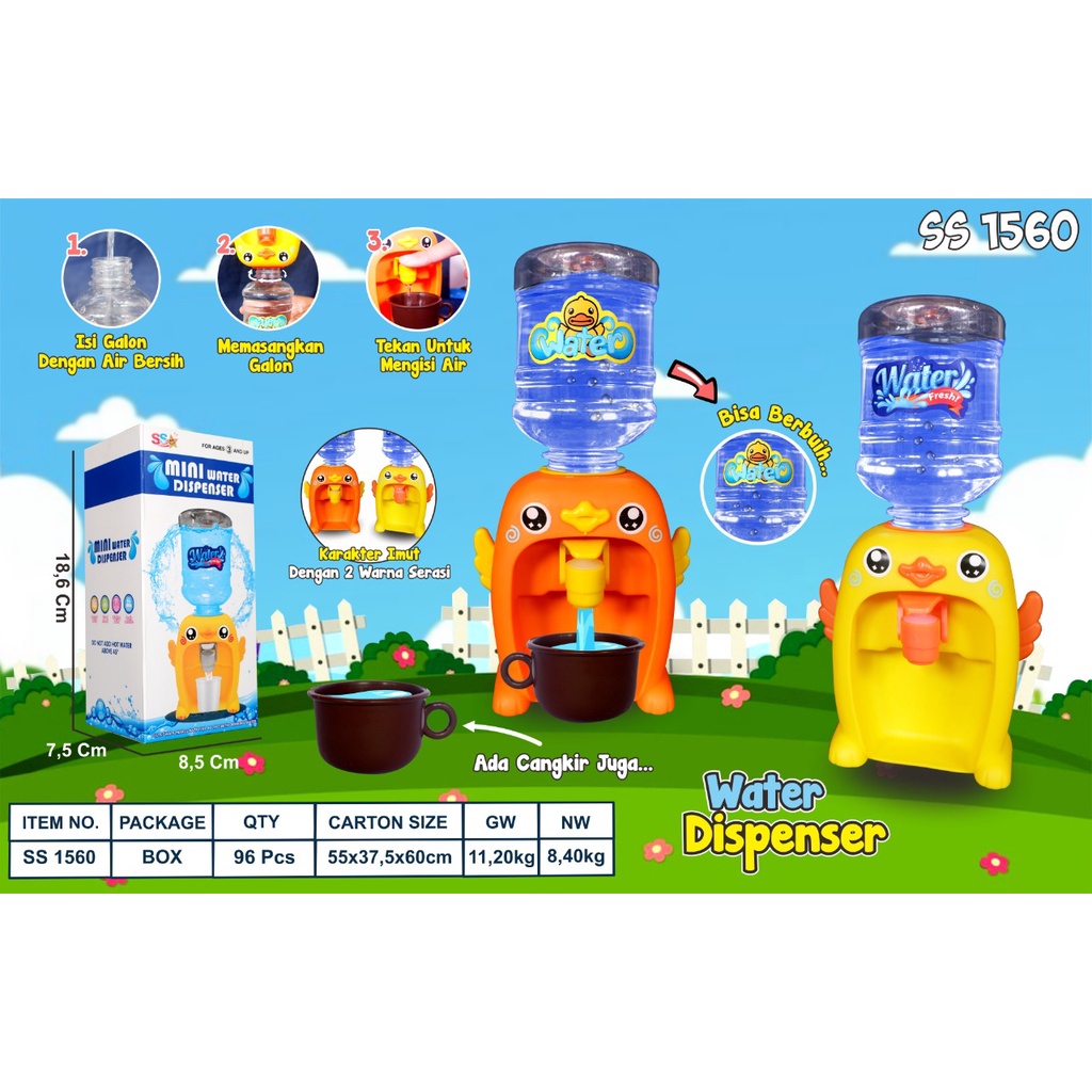 Jual MAINAN DISPENSER MINI GALON PORTABLE ANAK / MINI WATER DISPENSER