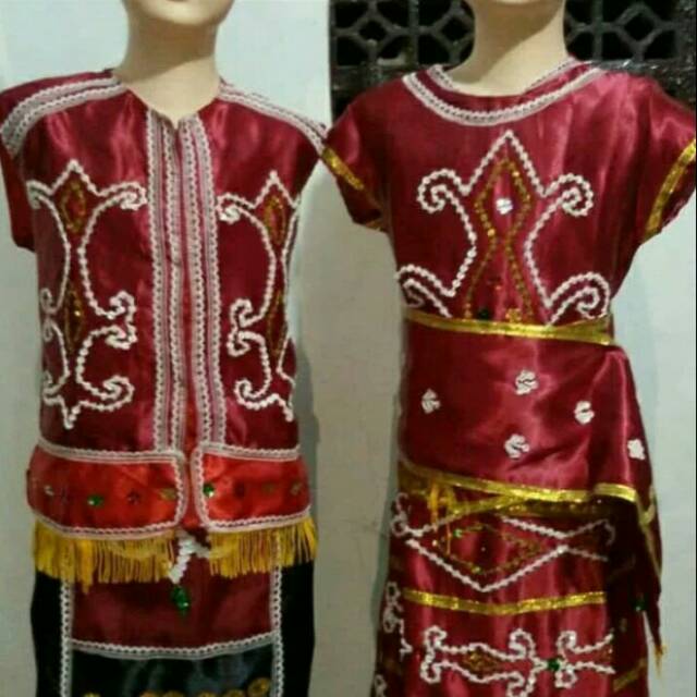 Baju adat dayak // baju adat kalimantan barat anak2 size L dan XL