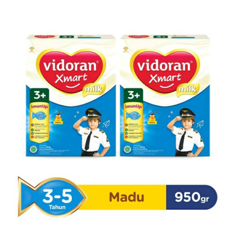VIDORAN XMART 3+ 950GR RASA MADU/VANILA