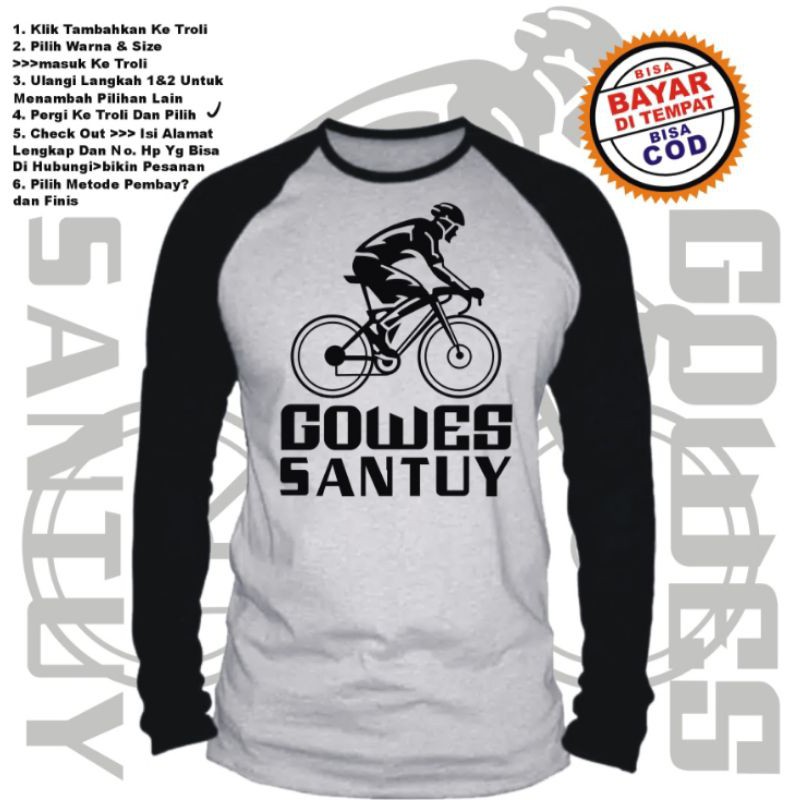 KAOS OBLONG PRIA GOWES SANTUY OO2 POLYSTER [BISA COD]