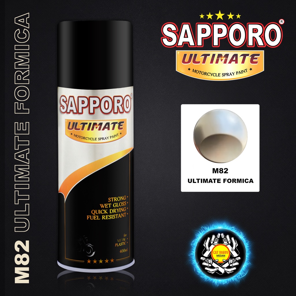 SAPPORO ULTIMATE M82 ULTIMATE FORMICA CAT SEMPROT 400 ML WARNA BEIGE LIGHT BRONZE VELG OZ RACING PIE