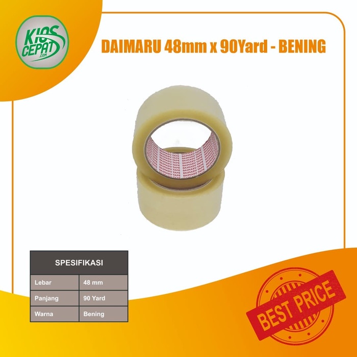 

perekat-pengikat- lakban daimaru bening (48mm x 90yd) -pengikat-perekat.