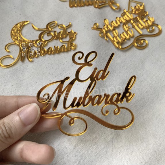 

Hiasan Hampers Lebaran Idul Fitri Akrilik Mirror | Tag Hampers
