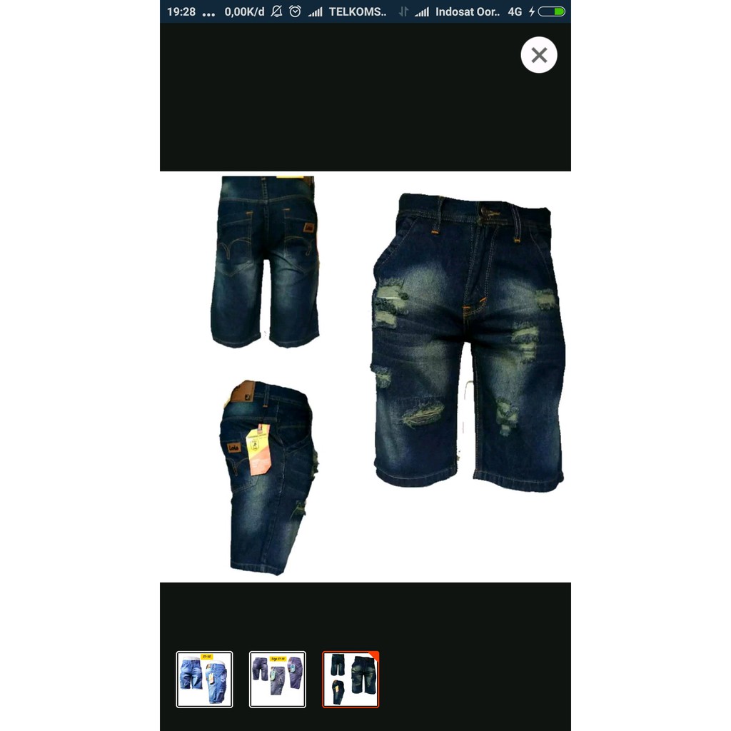 SALE CELANA PENDEK LOIS SOBEK-SOBEK