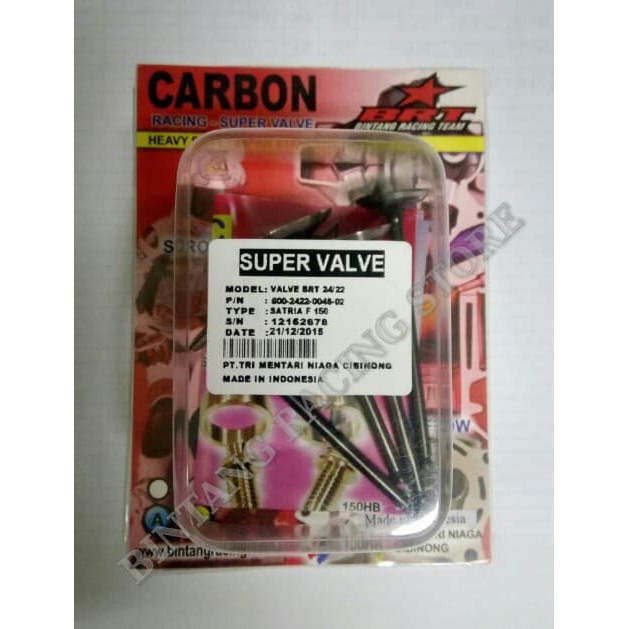 Klep BRT Suzuki Satria ME A-75 FU 4,5mm A-B 24/22 Carbon Racing Valve