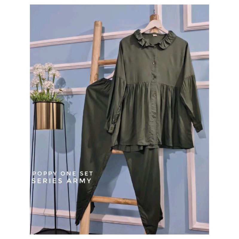 OMYRA ONE SET / KINAN LULU ESPANA LIVIA TARINA AVORA MADIA NACO ELINA ONE SET RAYON TIE DYE-Popy army