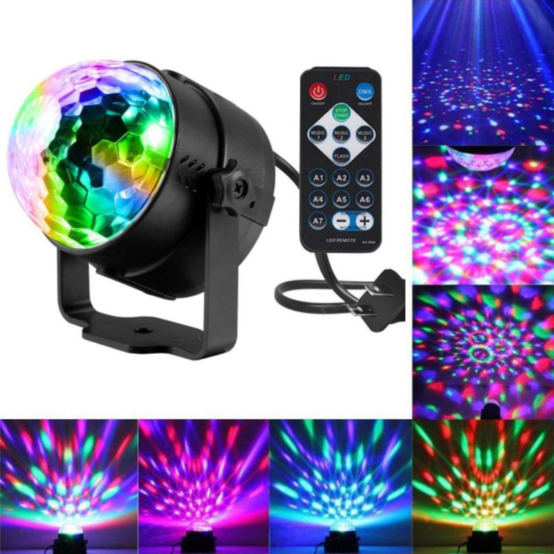 Lampu Disco Full Warna LED putar colour Rainbow RGB