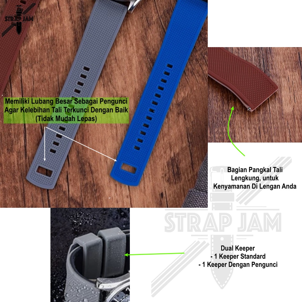 HNN Tali Jam Tangan Vyatta Fitme Young - Strap 20mm Rubber Lentur Nyaman