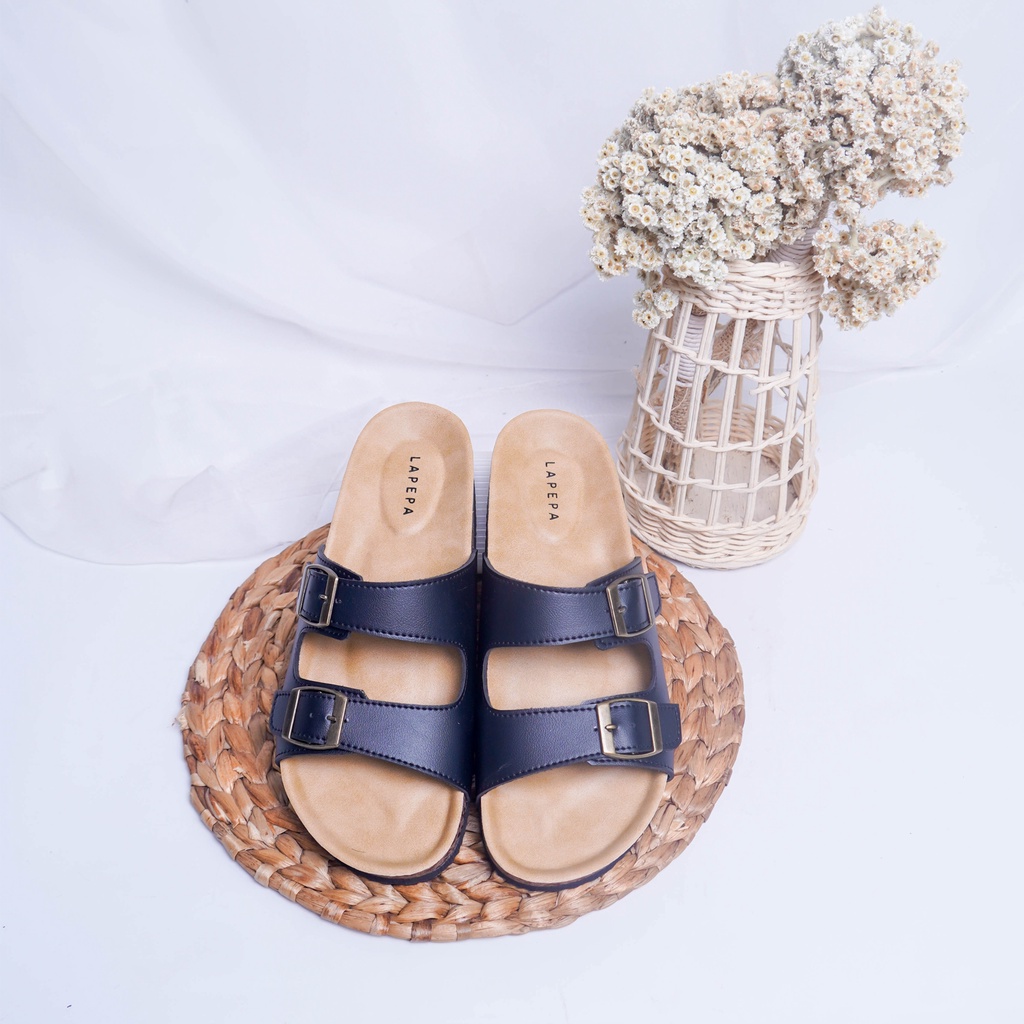 AVLINSTORE - tipe JINNY Sandal Wanita Casual Model Birken Sol Puyuh  Sendal Cewek Sol Kulit Santai Ban dua Empuk