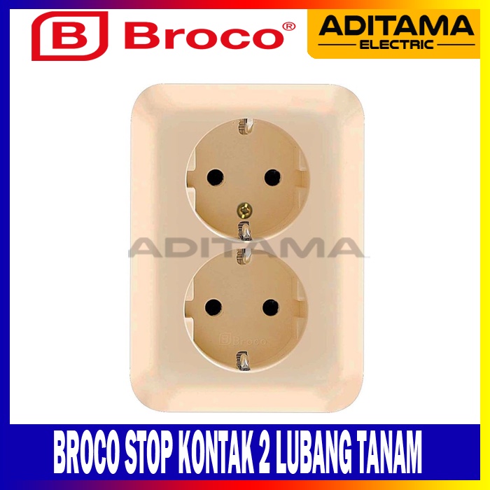 STOP KONTAK BROCO GRACIO 2 LUBANG/ BROCO GRACIO STOP KONTAK  2 LUBANG INBOW