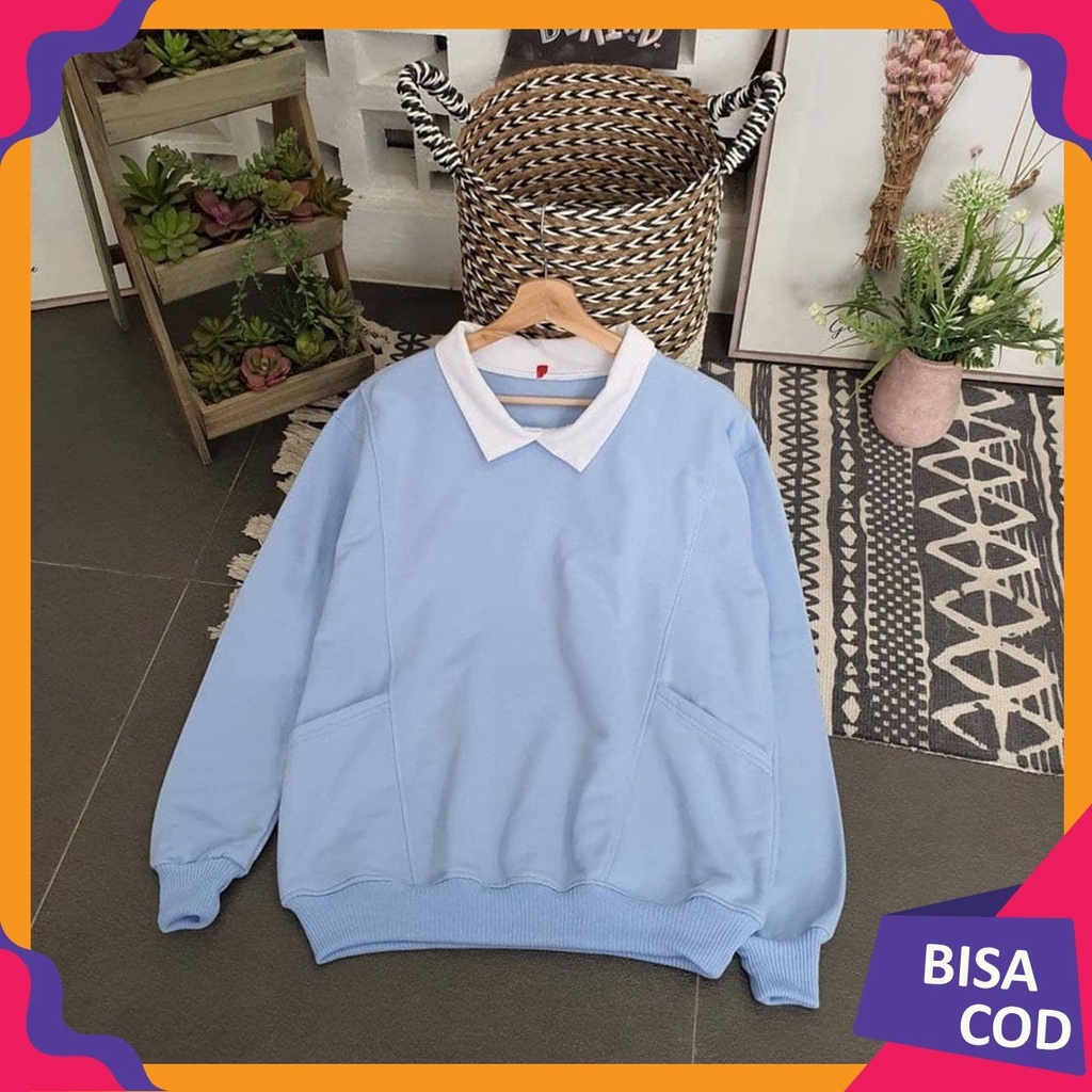 Sweater Wanita Berkerah Model Korea Bahan Halus Berkualitas Bergaransi Premium Switer Wanita Sweter 