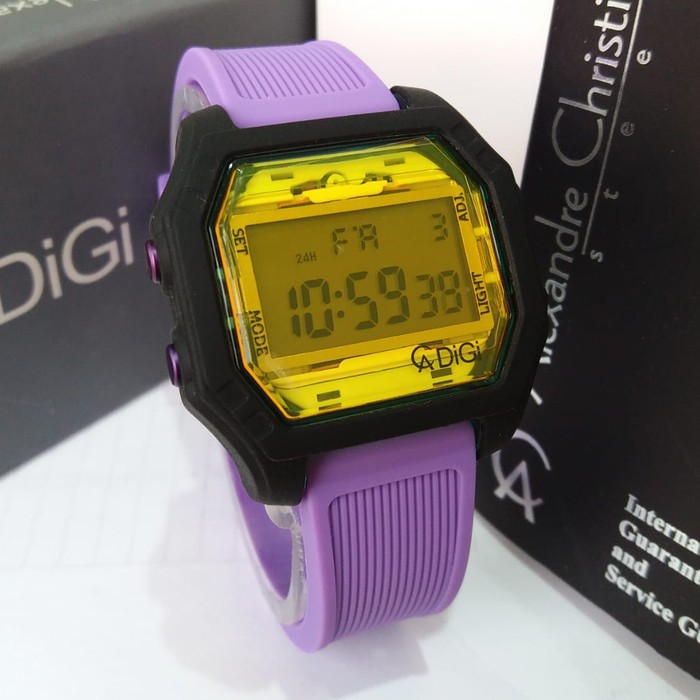 Alexandre Christie - AC 9224 DiGi Purple Rubber Strap