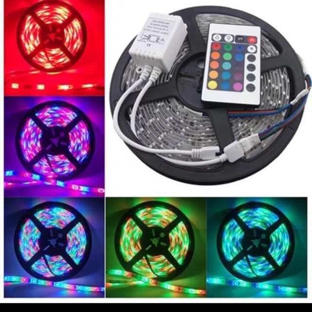 Lampu led strip mata besar 5050 rgb warna warni lampu led strip rgb pita 5050 warna warni