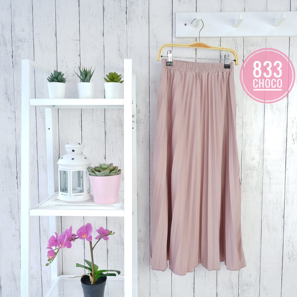 ROK PLISKET ANAK PEREMPUAN 833.D PRISKET ANAK PANJANG PLEATED SKIRT FLARE SKIRT MAYUNG FLOWY REMPEL