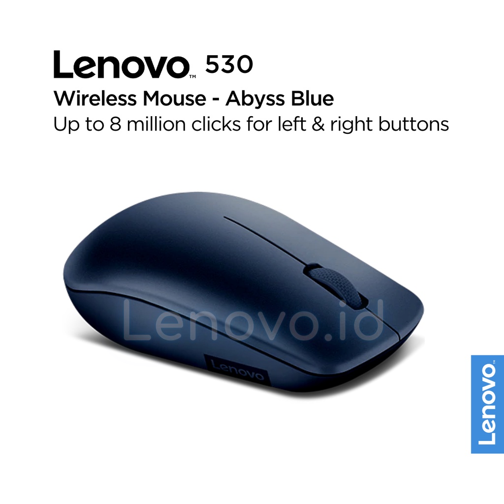 Lenovo 530 Wireless Mouse Optical USB Type-A 2.4GHz, 1200 DPI, Platinum Grey GY50Z18984, Abyss Blue GY50Z18986, Almond GY50Z18988, Graphite Grey GY50Z49089, Cherry Red GY50Z18990-2