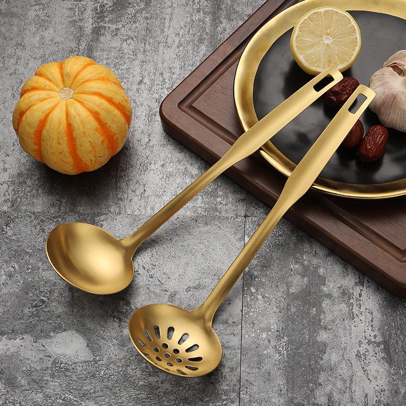 Kingsbakeware Sendok Sup Gold Sendok Kuah Gold Centong Kuah Gold Sendok Gold