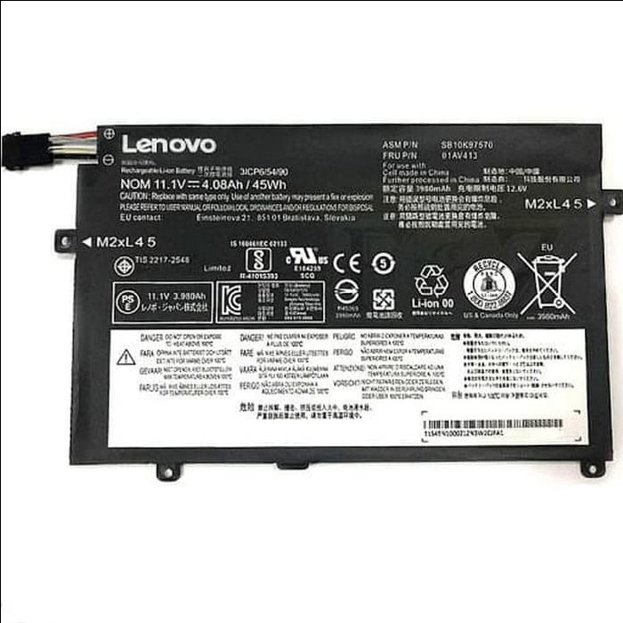 Baterai Batre Lenovo Thinkpad E470 E470C E475 E475C 01AV413 01AV412