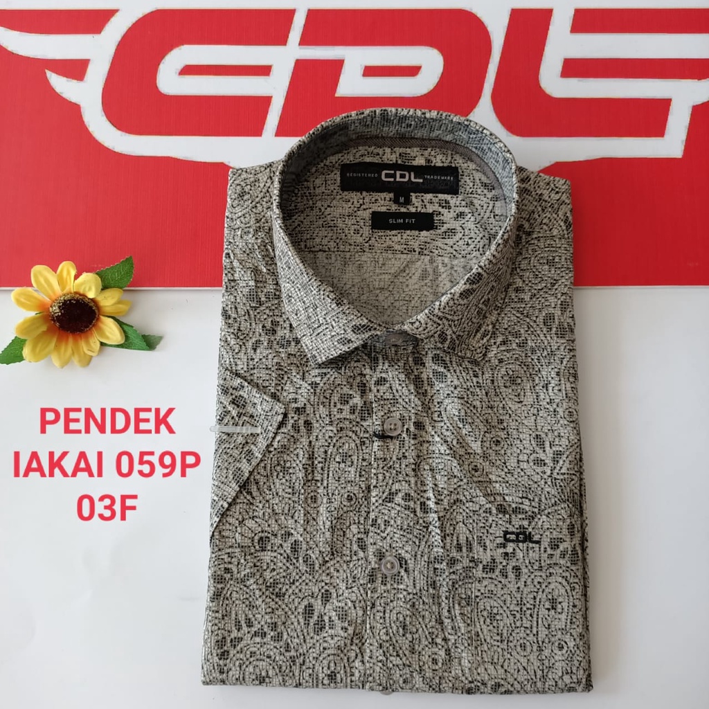 gof CDL (CARDINAL) KEMEJA BATIK FORMAL SLIMFIT Pakaian Pria Atasan Kemeja Hem Lengan Pendek Original