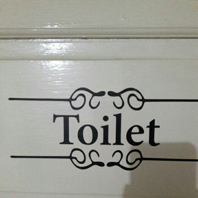 Wall Stiker Pintu Kamar Mandi Toilet Cutting Sticker Dekorasi Rumah