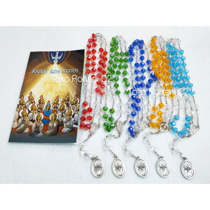 Rosario Roh Kudus 6mm (Rosario + Kartu Doa Roh Kudus) - Rosario Roh Kudus