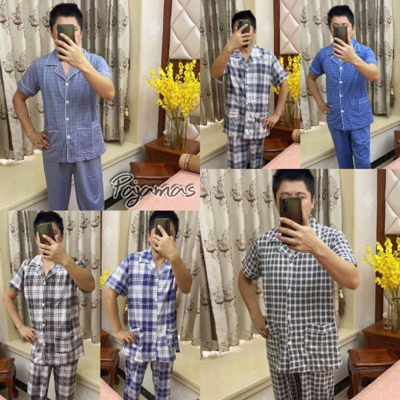 Setelan Piyama baju tidur Pria Cp|piyama pria dewasa|import|koreanstyle