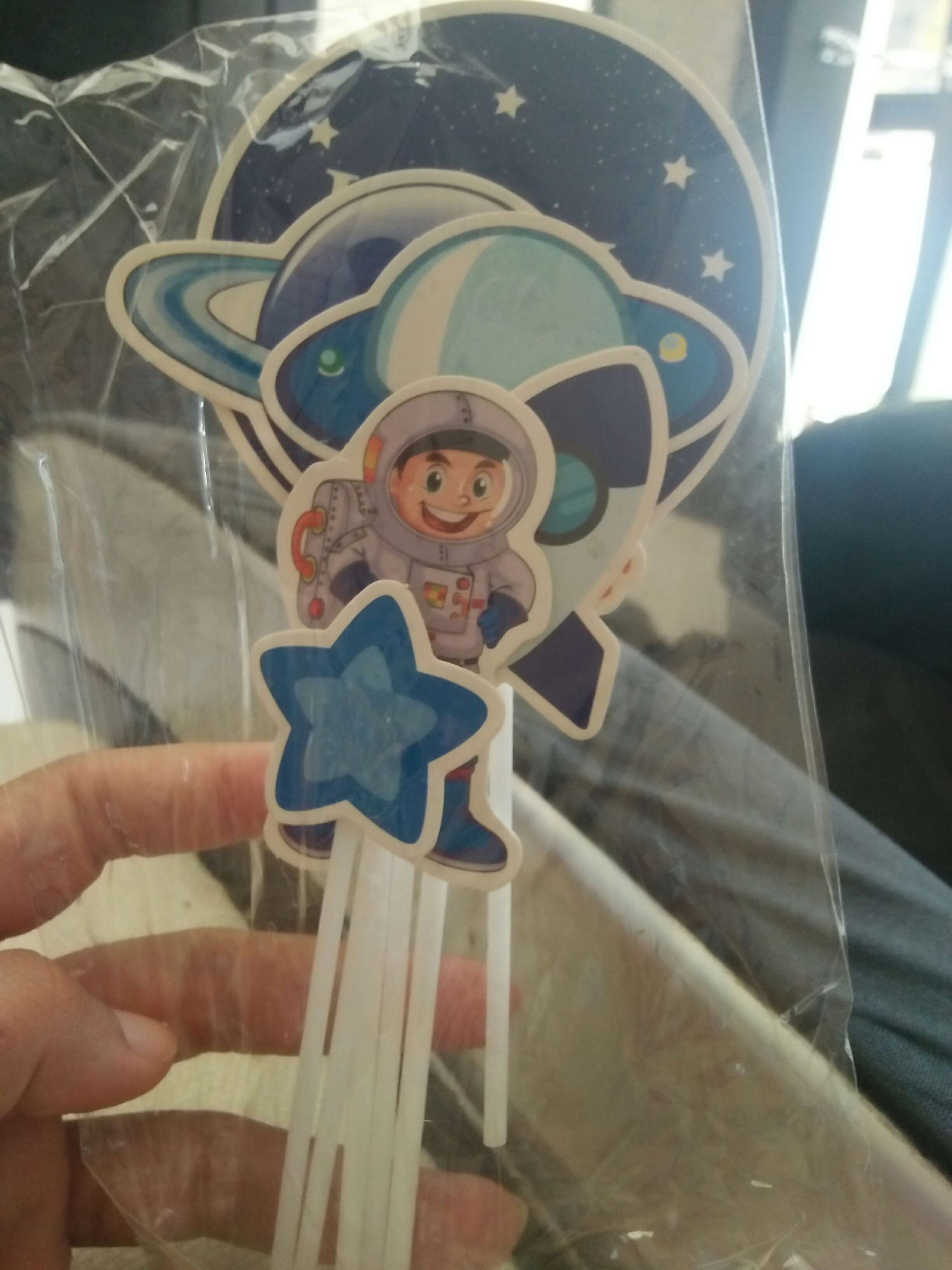 Cake Topper Hiasan Kue Tusuk Astronot Roket