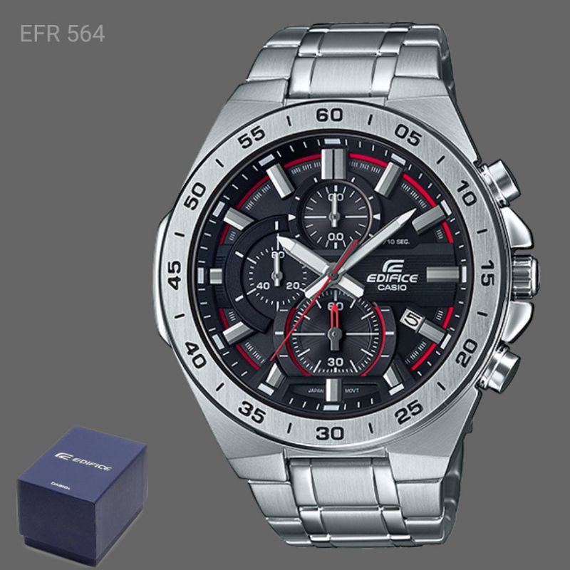 Jam Tangan Pria Merk Casio Edifice Type Efr 564 Original Bm Baterai Free Box
