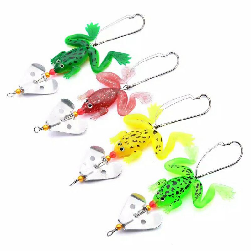 (K14) 1pc Frog Fishing Lure 90mm/6g Rubber Soft Bait Pesca Fishing Lure Bait