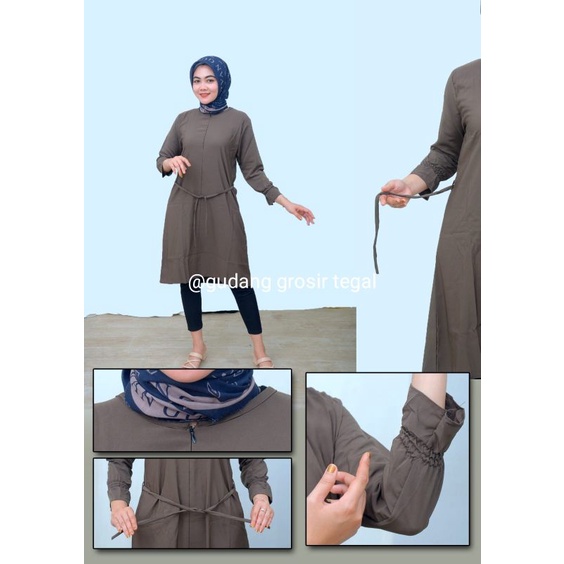 tunik sleting busui polos wanita