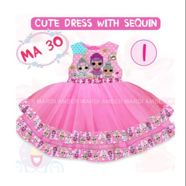 Gaun Pesta Anak Lol Surprise Dress Squeen Baju Ultah A841