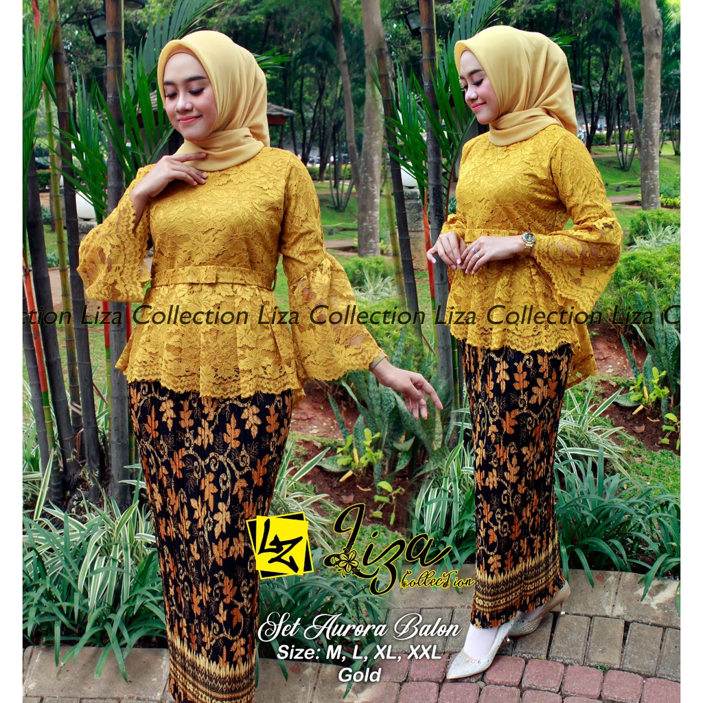 ( COD ) Setelan kebaya blouse brukat aurora busui - kebaya modern - outfit kekinian  - bahan brukat berkualitas - pakaina kondangan, pesta keluarga, baju wisuda, nikahan, akad