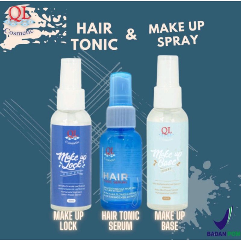 QL Make Up Spray &amp; Hair Tonic Serum Make Up Lock Make Up Base Hair Serum (BPOM) (VC)