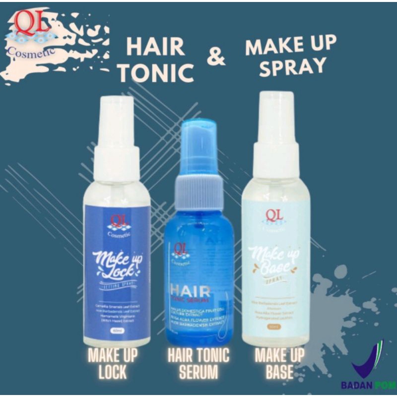 QL Make Up Spray &amp; Hair Tonic Serum Make Up Lock Make Up Base Hair Serum (BPOM) (KIM)