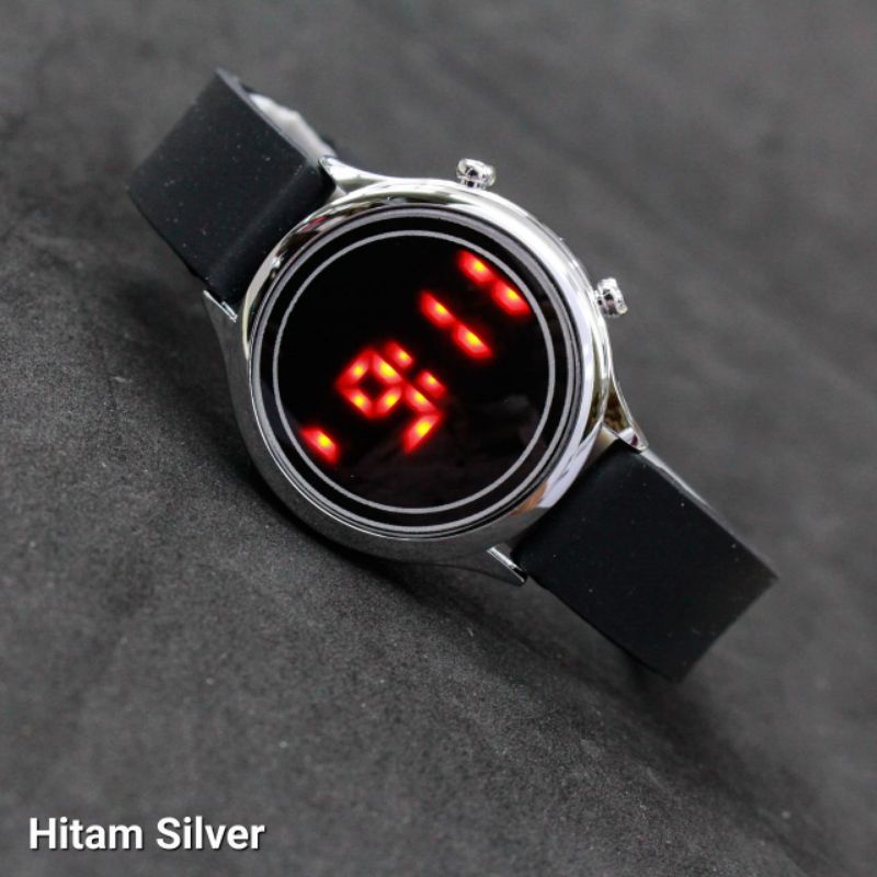 JAM TANGAN WANITA LED WATCH DIGITAL CONVEX RUBBER WARNA