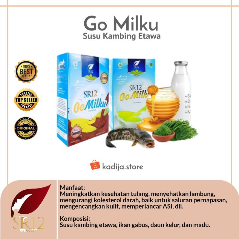 

GO MILKU SR12 / SR12 SUSU KAMBING ETAWA / GO MILKU SR12 SUSU KAMBING ETAWA HALAL / SUSU MENINGKATKAN IMUN TUBUH