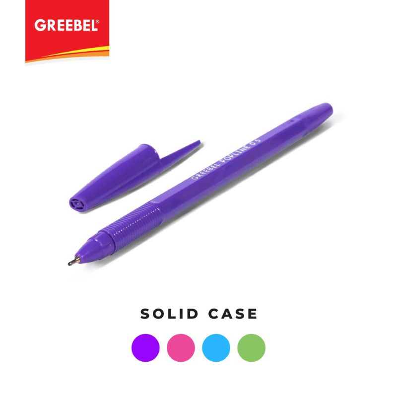 365 GREEBEL Pulpen / Ballpoint / Bolpen / Pen Popline  0.5 (12+1)