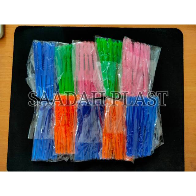 Garpu kue crystal Terang / garpu buah plastik TERMURAH