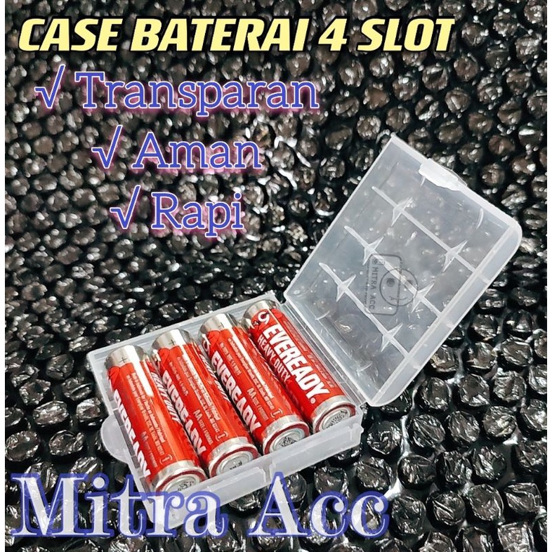 Battery Case Kotak tempat Penyimpanan Baterai AA AAA / Kotak baterai