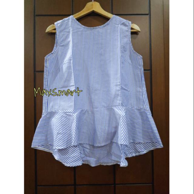 PRELOVED IMPORT ATASAN WANITA BAJU WANITA PEPLUM GARIS PRELOVED IMPORT ATASAN WANITA BAJU WANITA PEPLUM GARIS