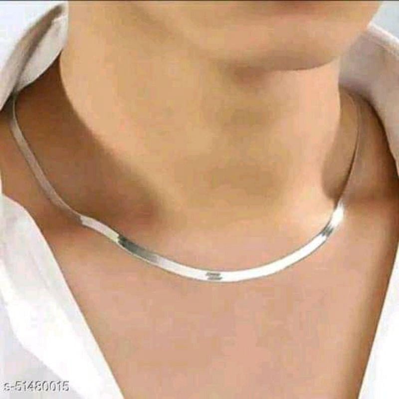 KALUNG TITANIUM GEPENG PRIA WANITA ANTI KARAT