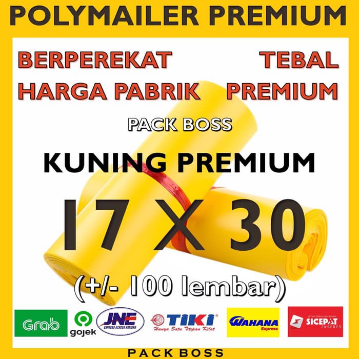 

Murah POLYMAILER KUNING PREMIUM 17X30 LANGSUNG PABRIK TEBAL DAN HALUS Keren