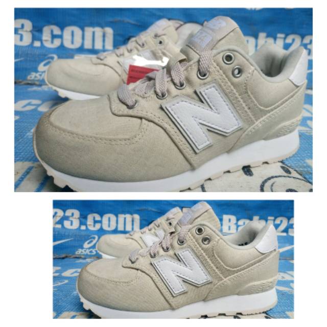 Sepatu anak NB 574 Classic Canvas original + Free kaos kaki
