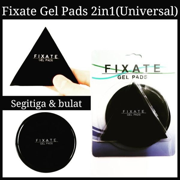 Fixate Gel Pads 2in1 Bulat dan Segitiga Holder hp Perekat Serbaguna isi 2