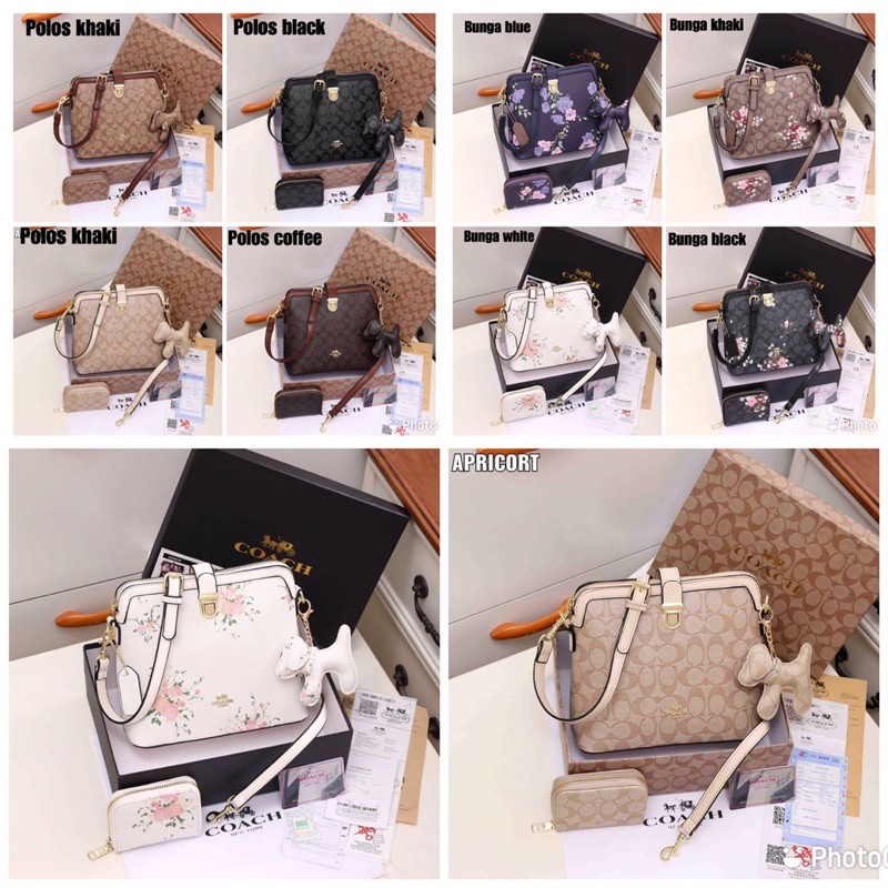 (set) SLINGBAG  18121 with box Tas wanita selempang Import fashion