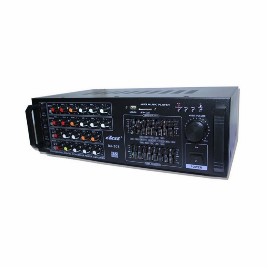 POWER AMPLIFIER KARAOKE AMPLI BLUETOOTH DAT 4 CHANNEL DA303 DA 303 MIXER DIGITAL