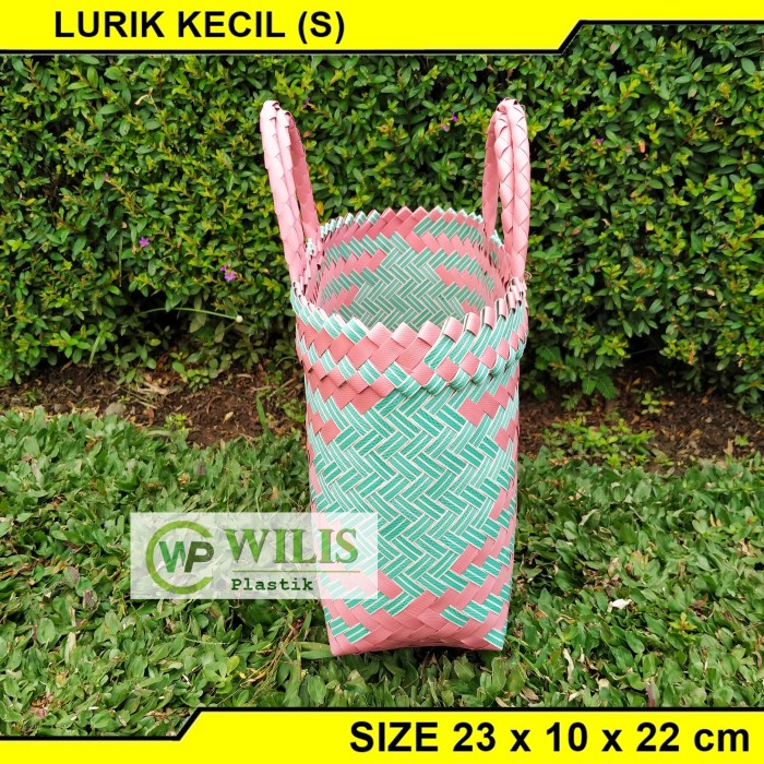 Tas Anyam Plastik Lurik Kecil Untuk Hampers Parcel Bingkisan / Tas Anyaman Plastik Souvenir Hantaran Belanja Pasar