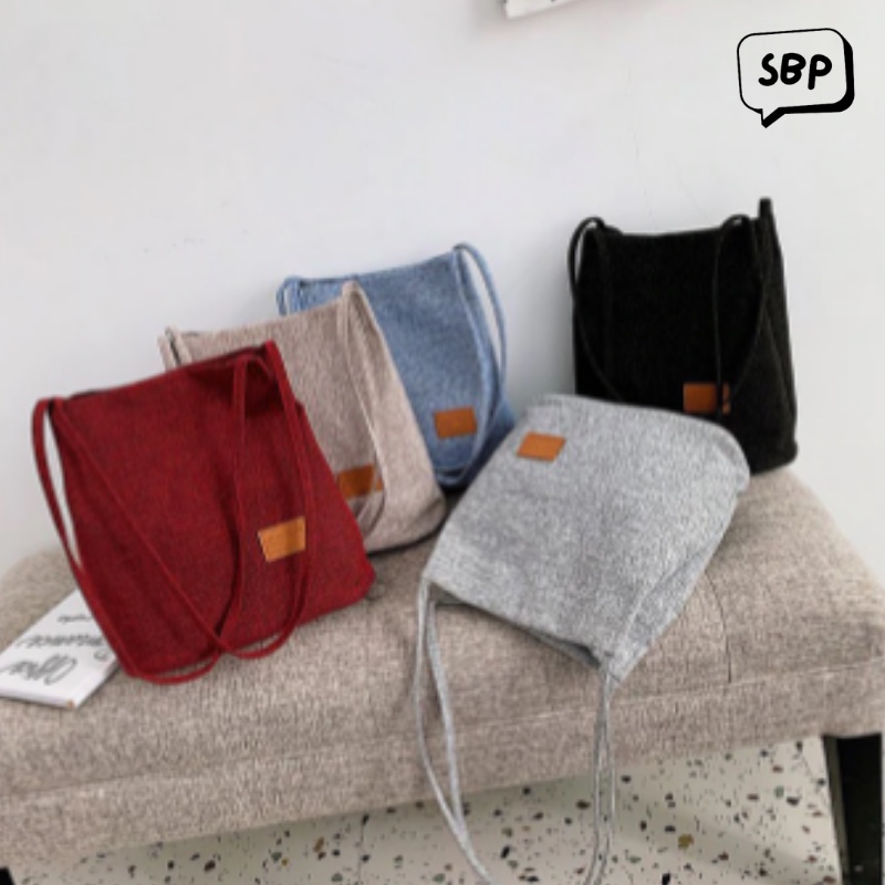 Tas Selempang Polos Bahu Totebag Slingbag Vintage Multifungsi Model Lucu Waterproof Cewek Wanita Terbaru 2022