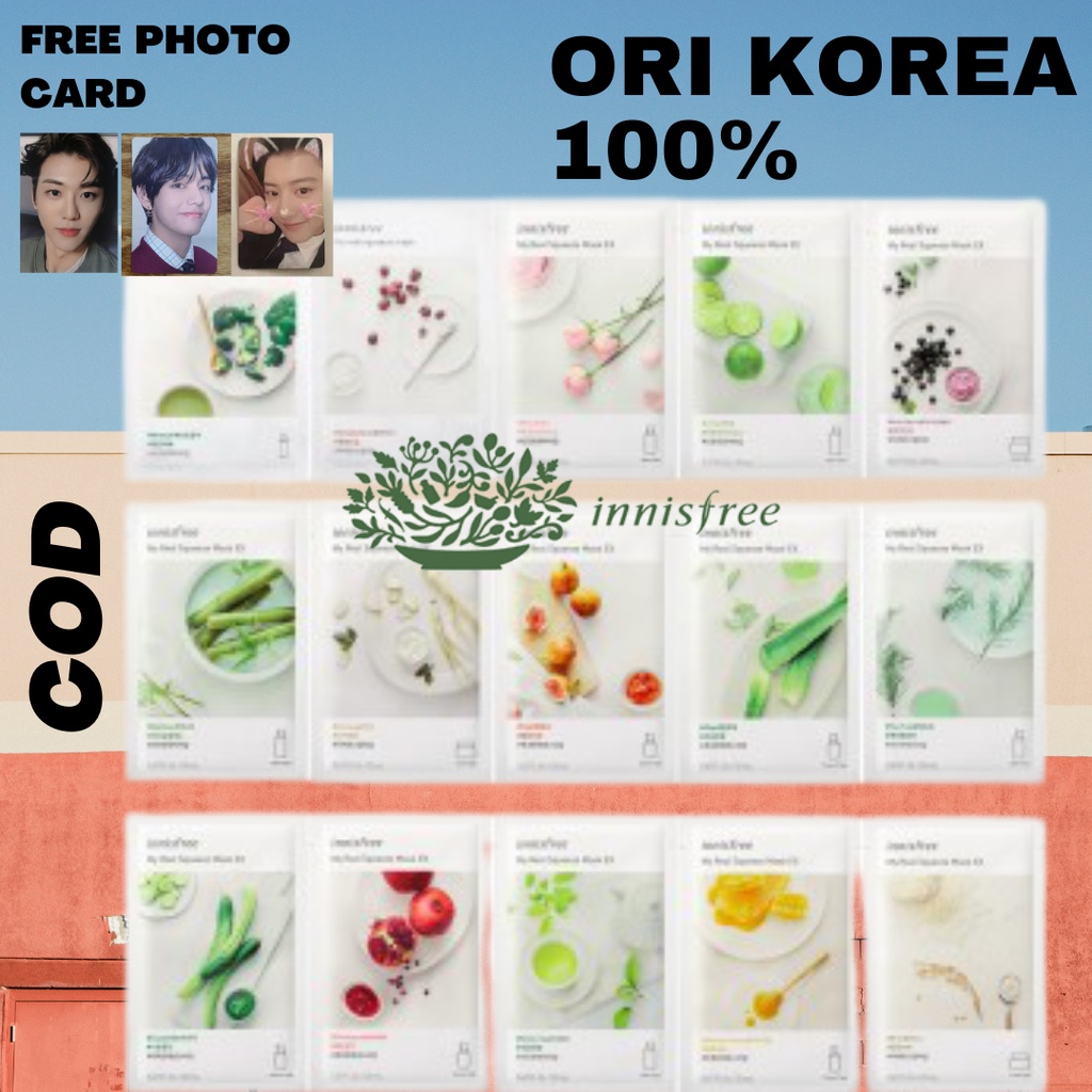 (BPOM) SHEET MASK INNISFREE, INNISFREE OFFICIAL STORE, SHEET MASK INNIFREE ORIGINAL KOREA, INNIFREE 