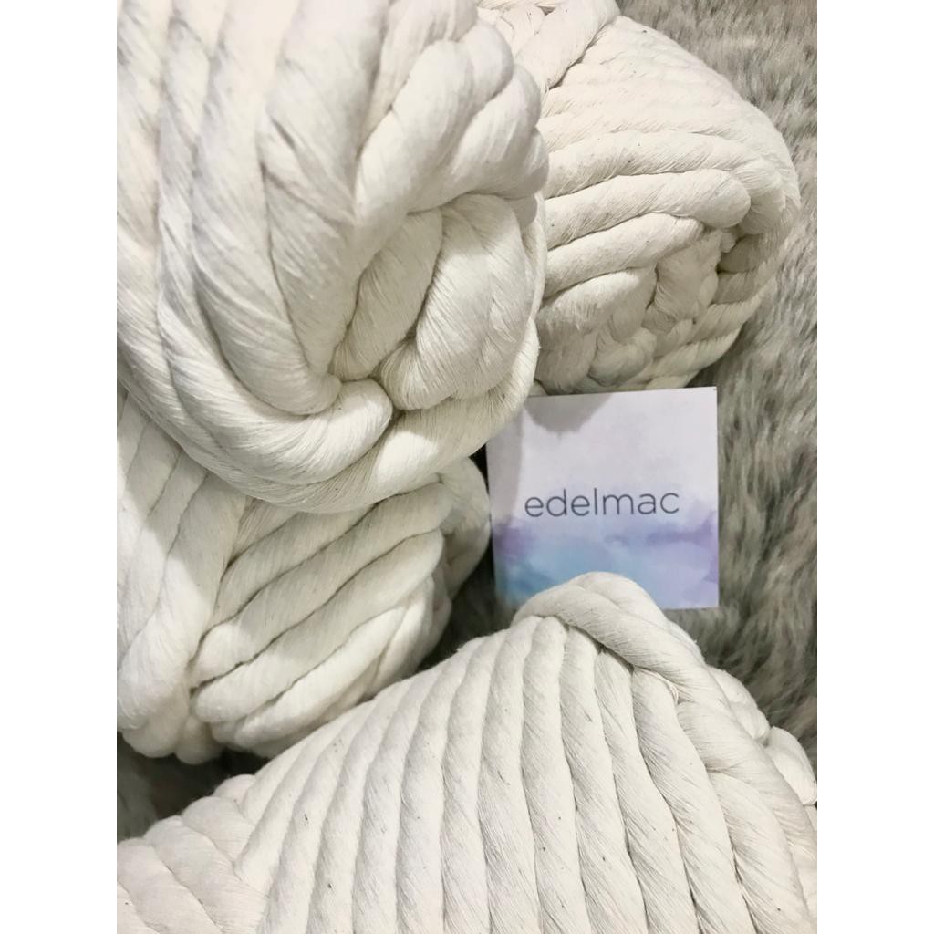 Ecer Tali Katun Macrame Natural uk Besar 1ply dan 3ply