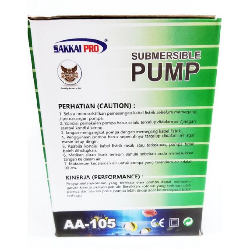 SAKKAI PRO AA 105 Pompa kolam airmancur hidroponik